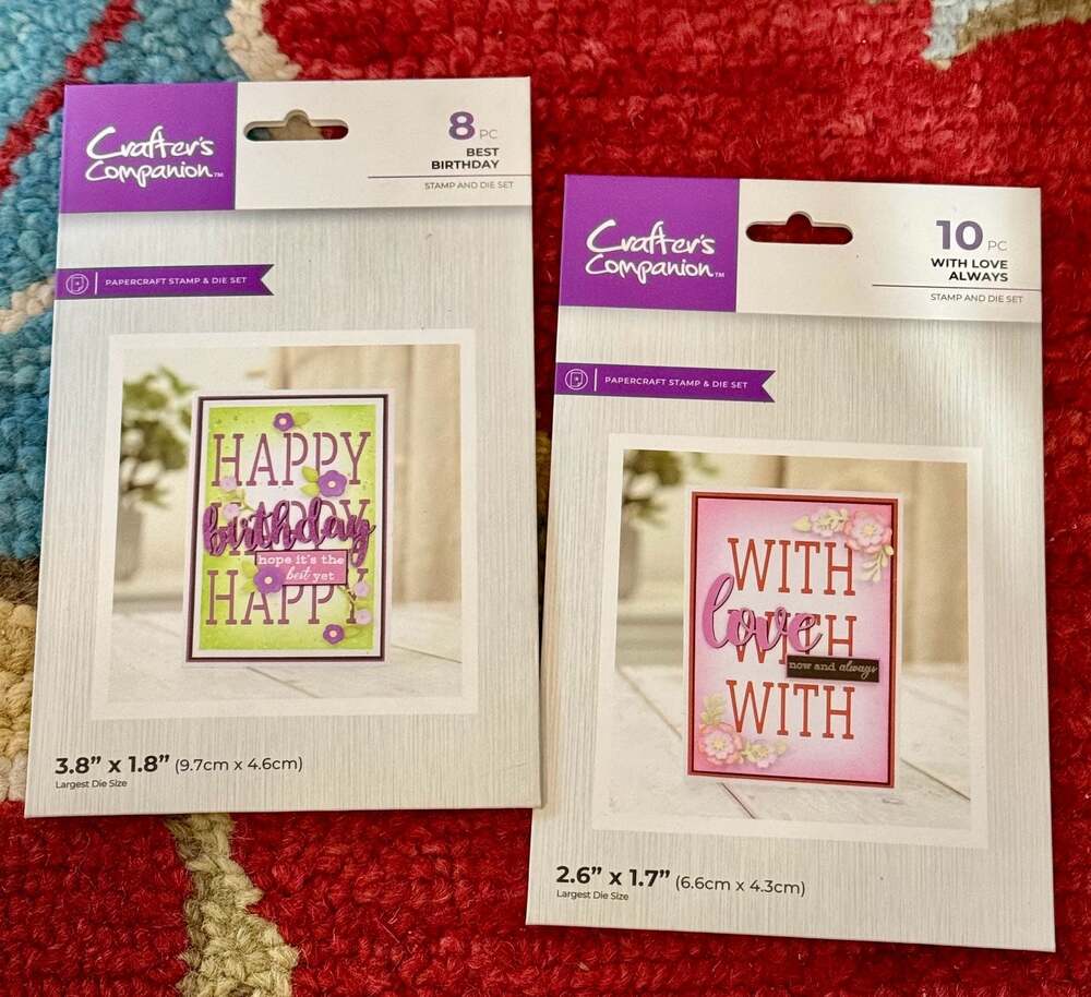 Crafter's Companion Papercraft Stamp & Die Set 2: Birthday & Love Always